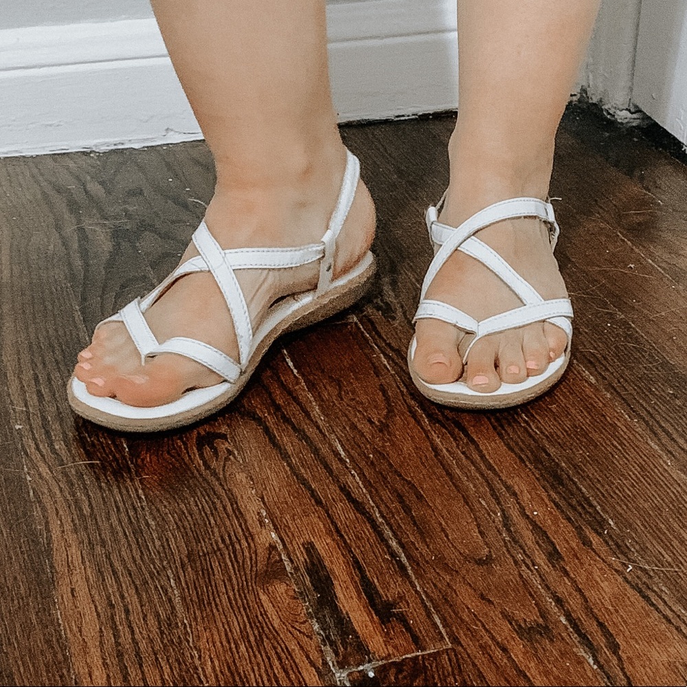 White sandals